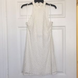 White lace skater dress